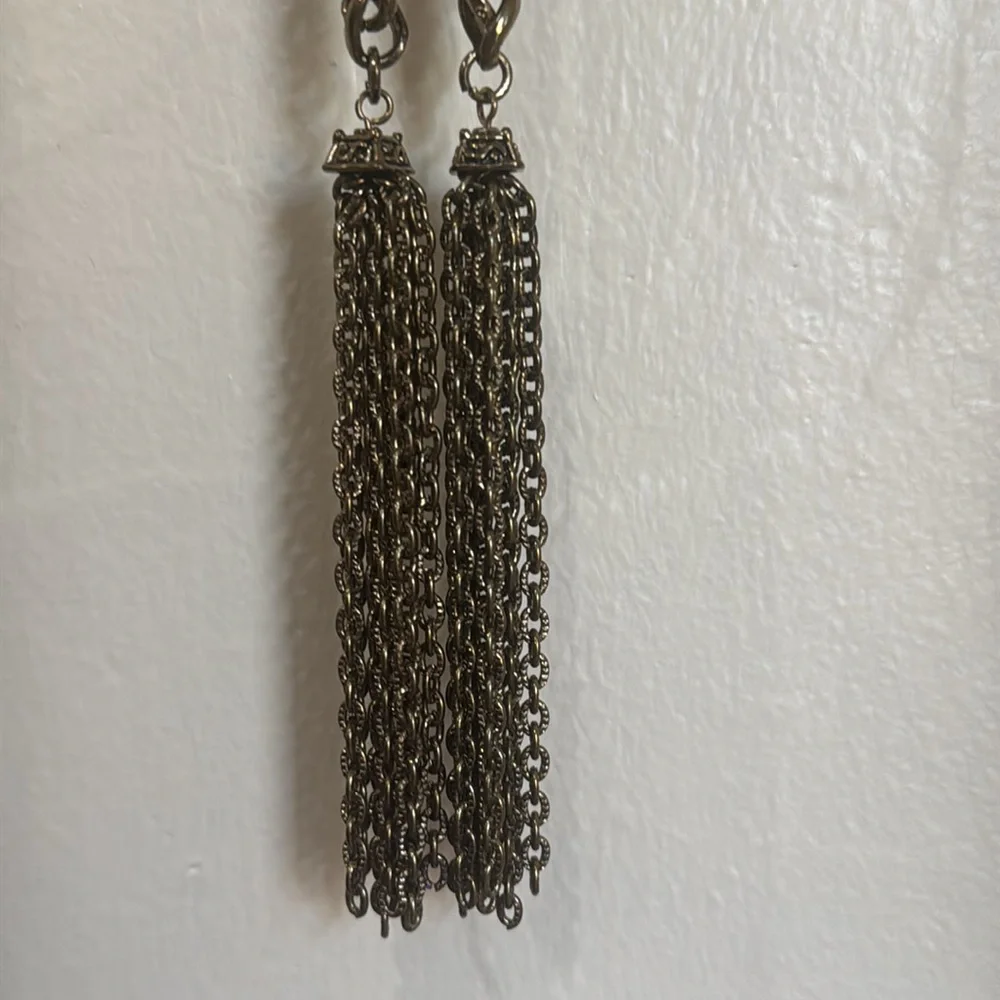 BRASS‎ VINTAGE CHAIN BELT NECKLACE JEWELRY ACCESSORIES TASSLES